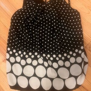Elle Black and White Polka Dot Top